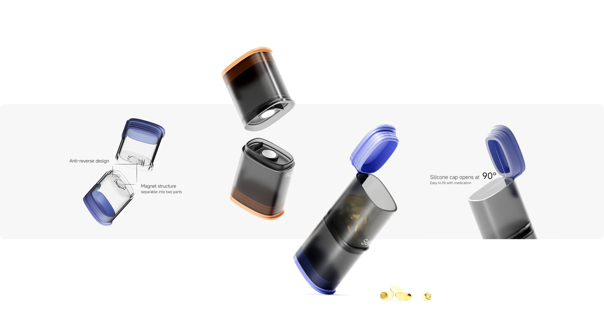 Modular magnetic pill case design